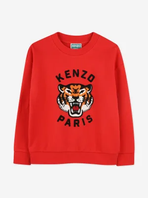 Roter Tiger-Sweatshirt für Jungen