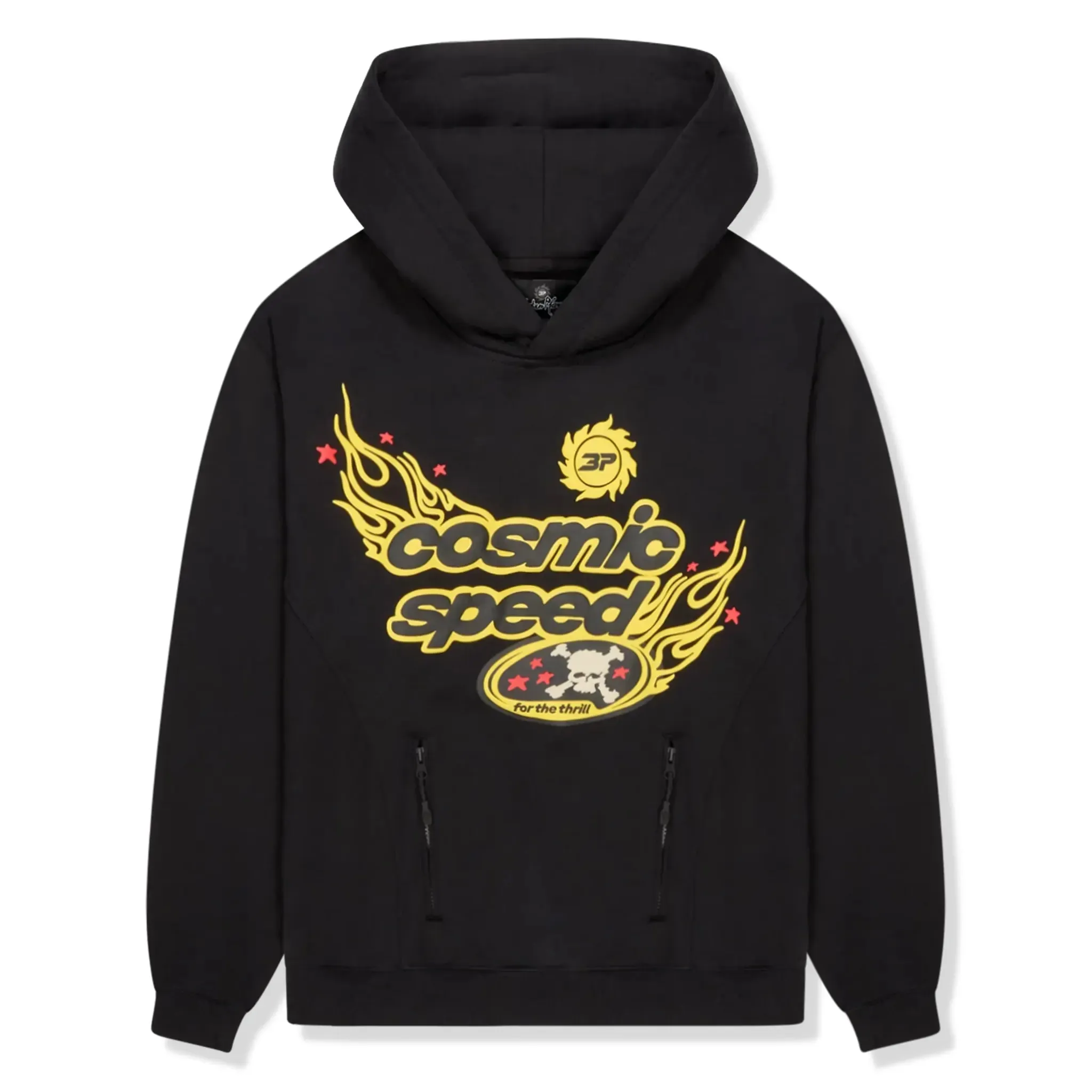 Broken Planet Cosmic Speed Mitternachtsschwarze Kapuzenpullover Broken Planet Kleidung