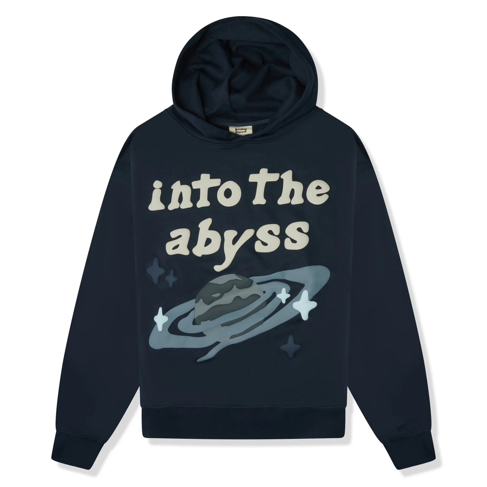 Broken Planet In Den Abgrund Weltraum Blauer Kapuzenpullover Broken Planet Kleidung