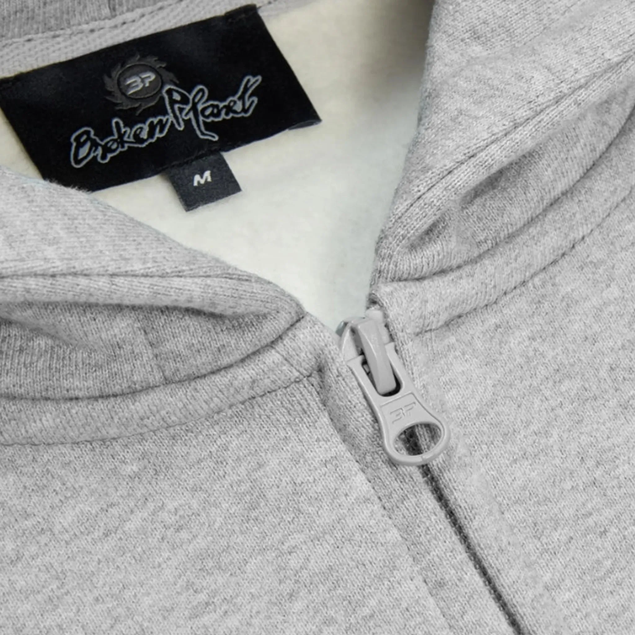 Broken Planet Sun Heather Grey Reißverschluss-Hoodie Broken Planet Kleidung
