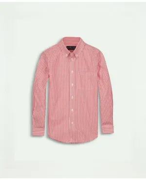 Brooks Brothers Jungen Baumwoll-Popeline Streifen Sporthemd Rot Brooks Brothers