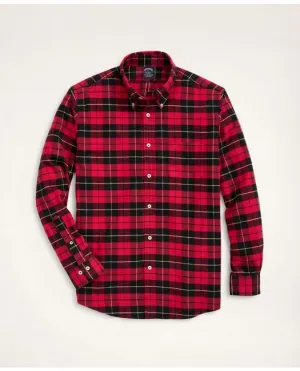 Brooks Brothers Herren Übergrößen Portugiesisches Flanellhemd Rot/Schwarz Brooks Brothers