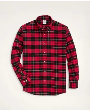 Brooks Brothers Herren Madison Relaxed-Fit Portugiesisches Flanellhemd Rot/Schwarz Brooks Brothers