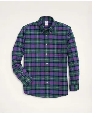 Brooks Brothers Herren Regent Regular-Fit Portugiesisches Flanellhemd Grün Brooks Brothers