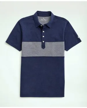 Brooks Brothers Herren Stretch Performance Series Supima Streifen Polohemd Marine Brooks Brothers