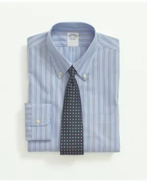 Brooks Brothers Herren Stretch Supima Baumwolle Bügelfrei Pinpoint Oxford Button-Down Kragen Hellblau Brooks Brothers