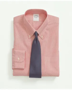 Brooks Brothers Herren Stretch Supima Baumwolle Bügelfrei Pinpoint Oxford Button-Down Kragen Rot Brooks Brothers