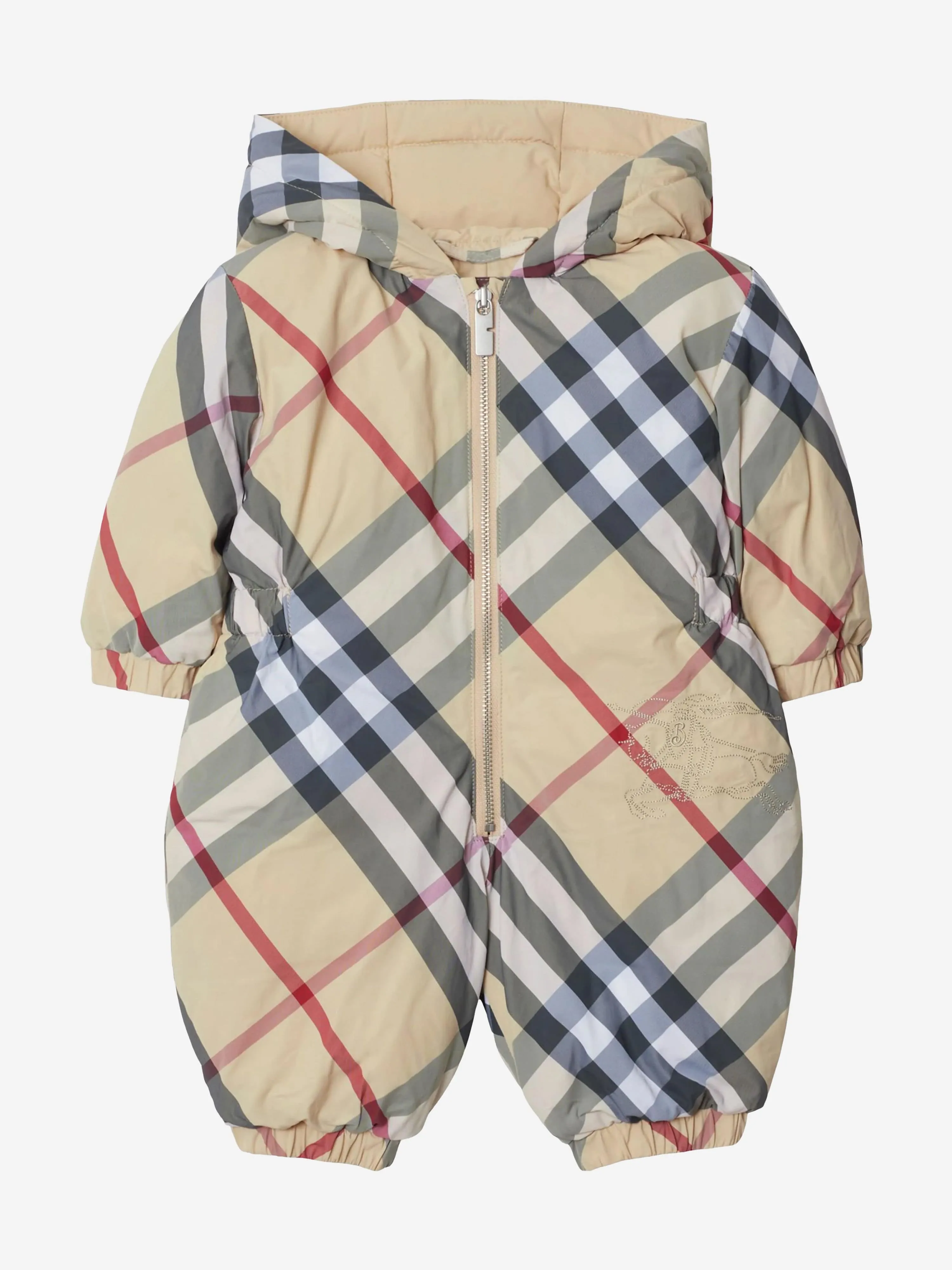 Burberry Baby Robson Check Schneeanzug in Beige