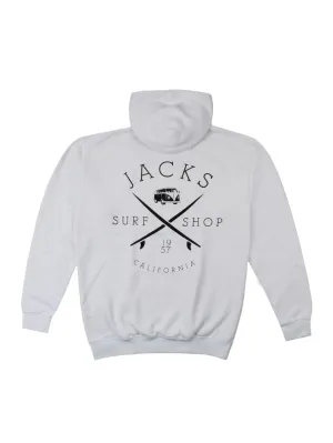 Bus Stop Classic Pullover Hoodie - Weiß