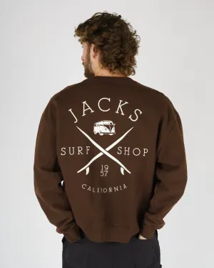 Bus Stop Schwergewicht Crewneck - Braun