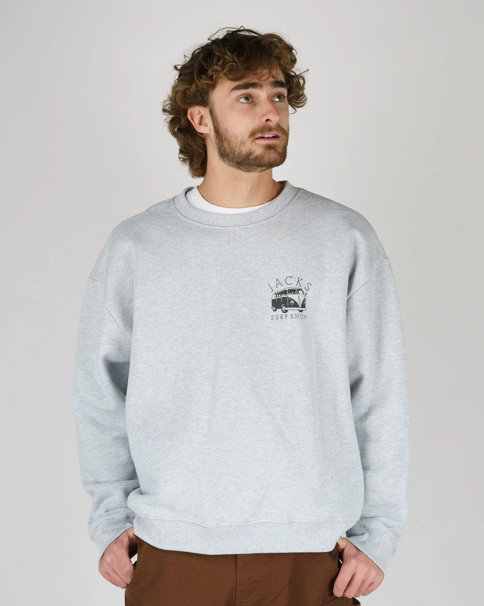 Bus Stop Schwergewicht Crewneck - Grau