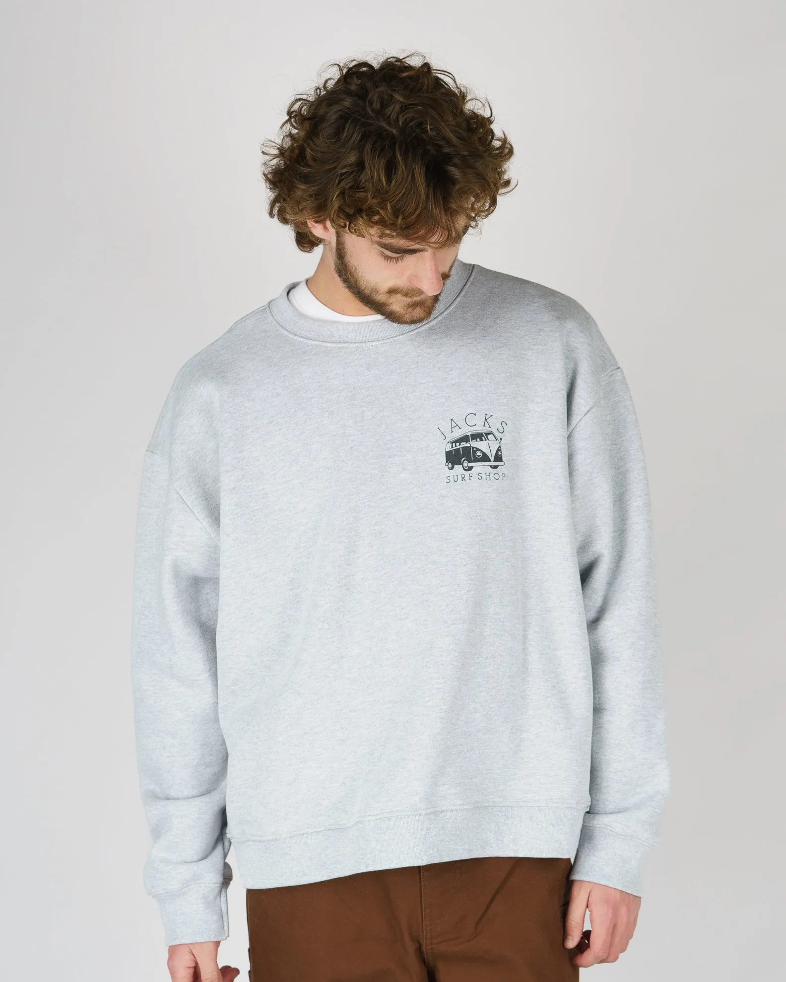 Bus Stop Schwergewicht Crewneck - Grau