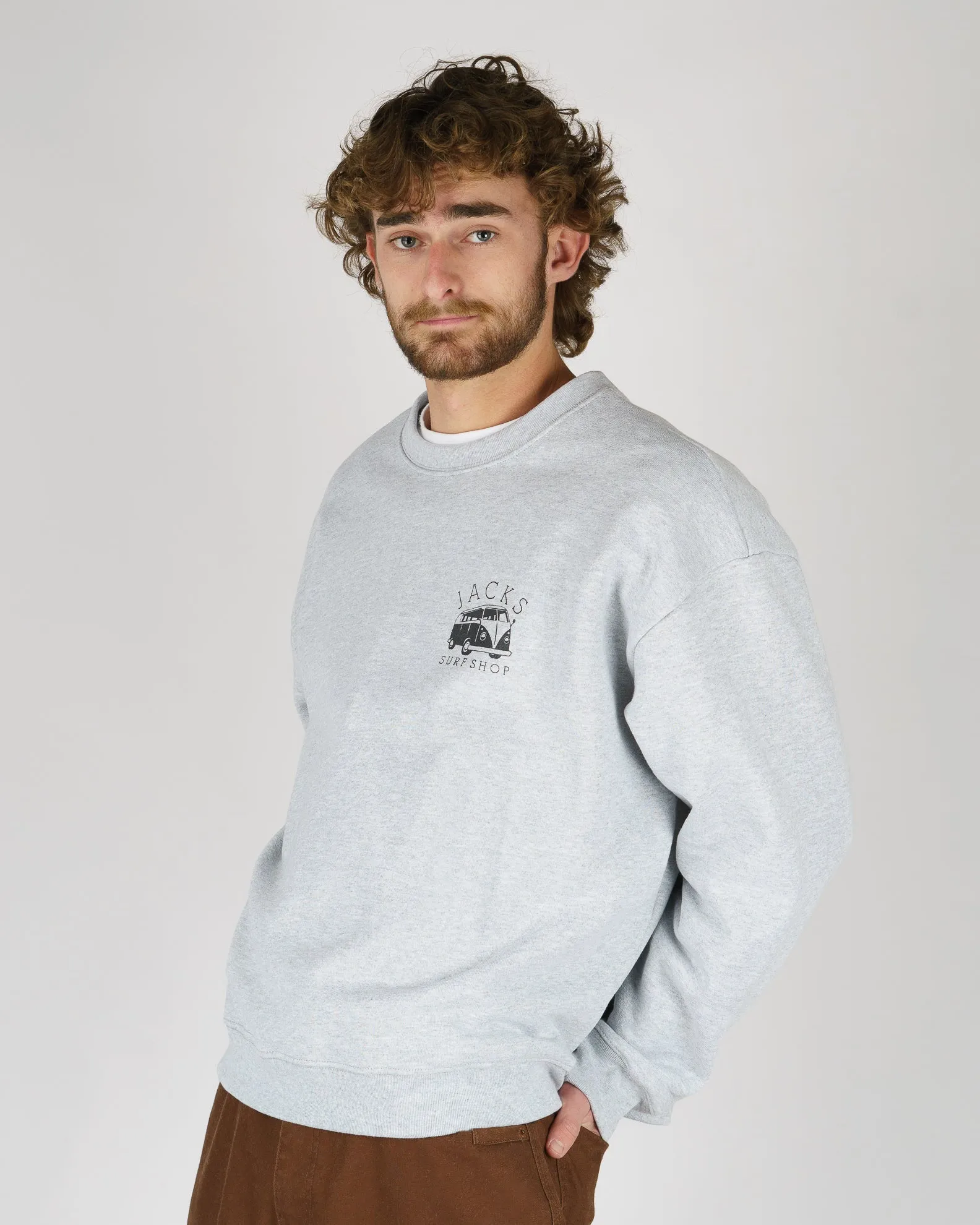 Bus Stop Schwergewicht Crewneck - Grau