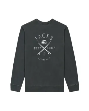 Bus Stop Pigment Crewneck Sweatshirt - Pigment Schwarz