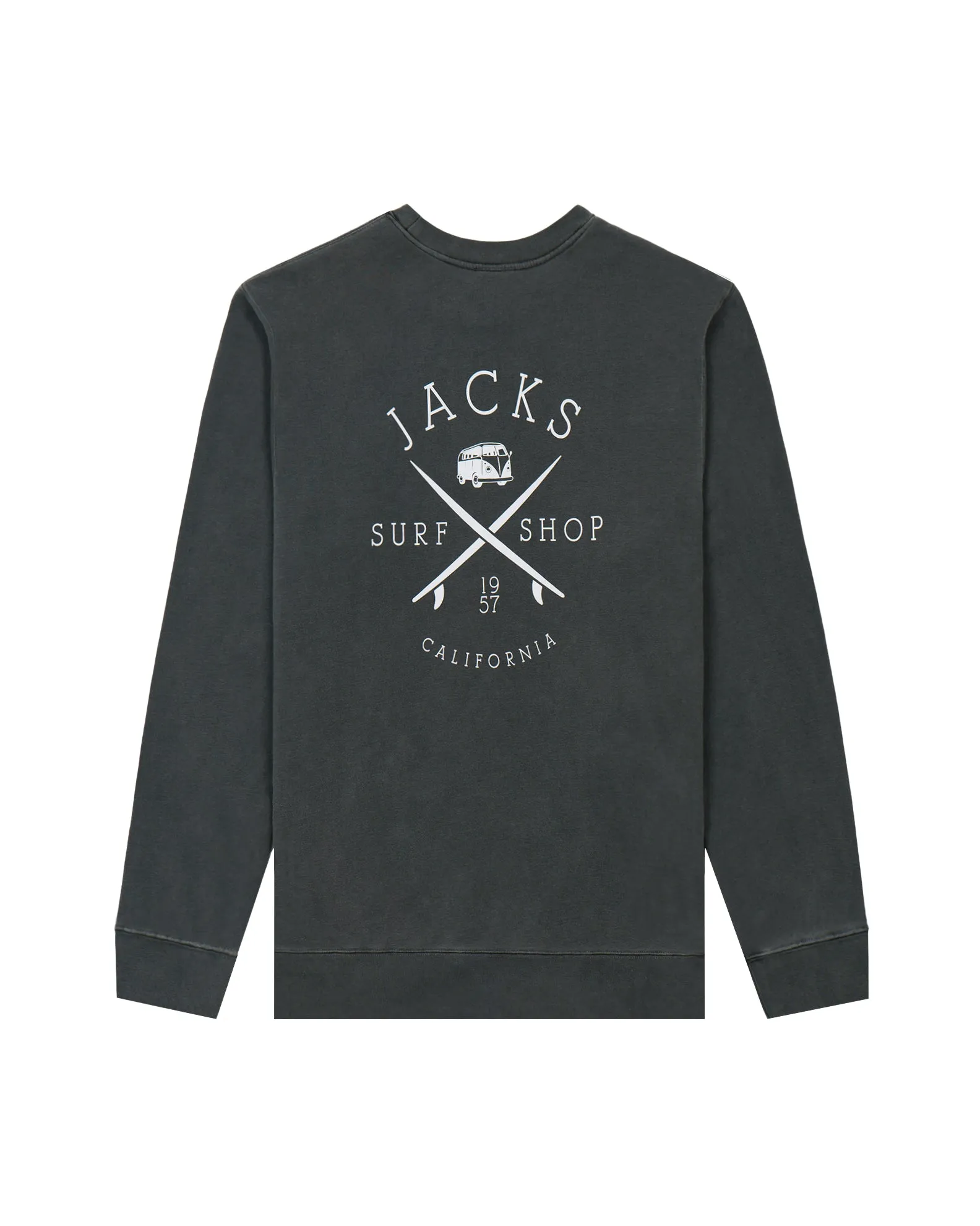 Bus Stop Pigment Crewneck Sweatshirt - Pigment Schwarz