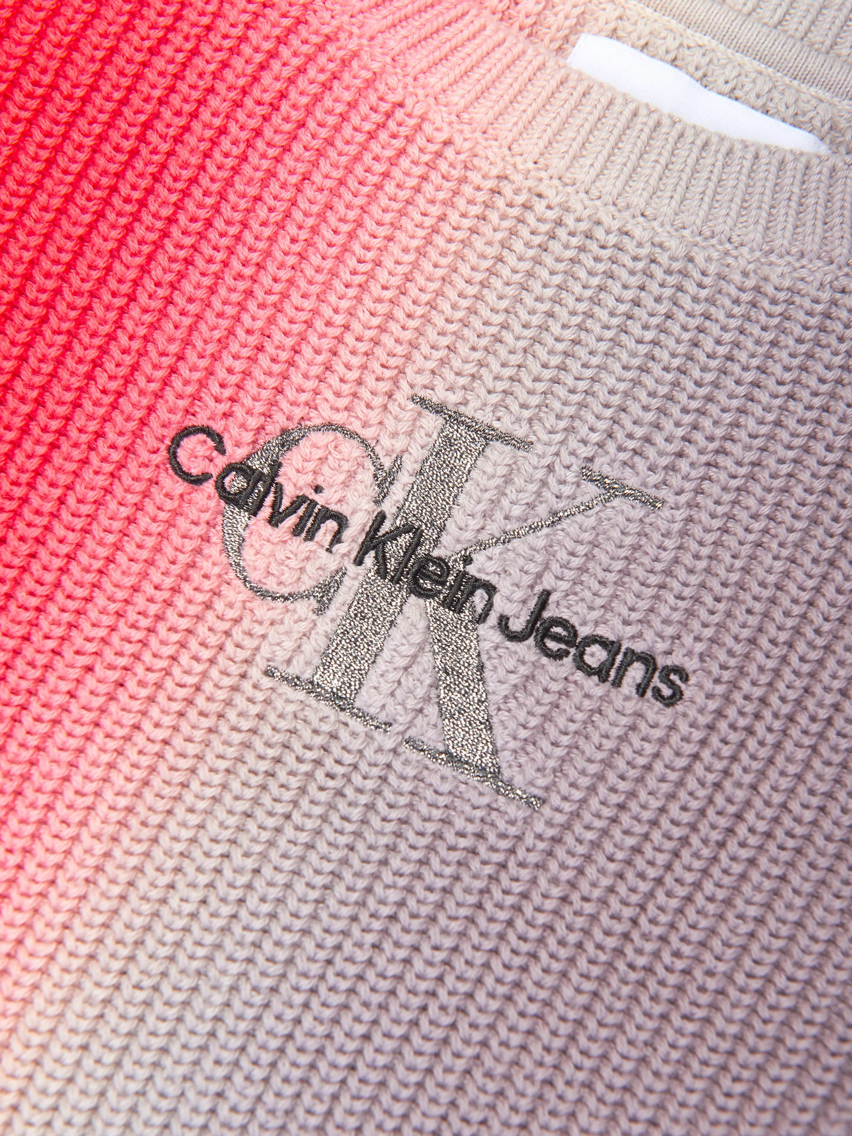 Calvin Klein Mädchen Monogramm Verlaufspullover in Kastanienbraun