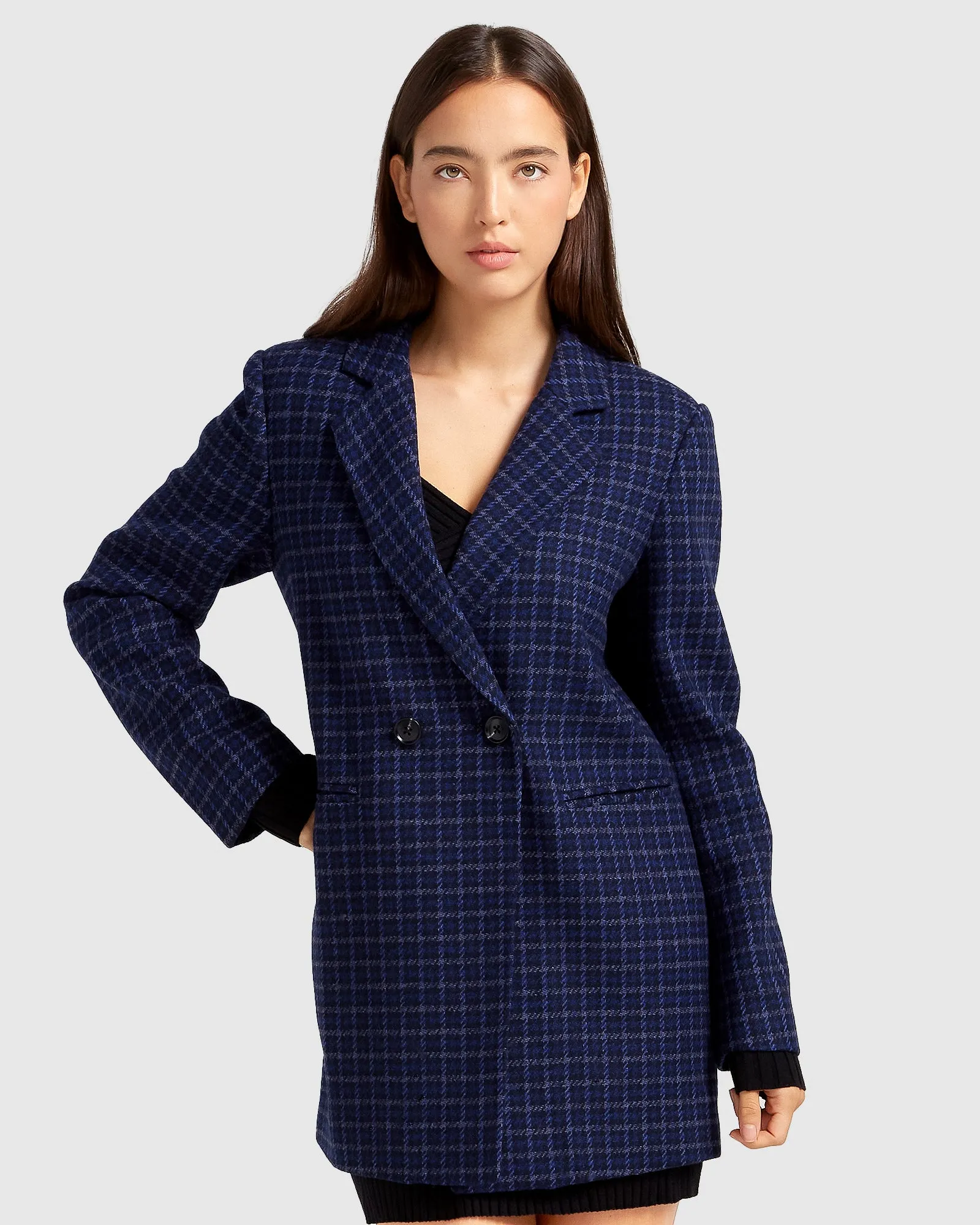 Cambridge Übergroßer Wollblazer - Blau