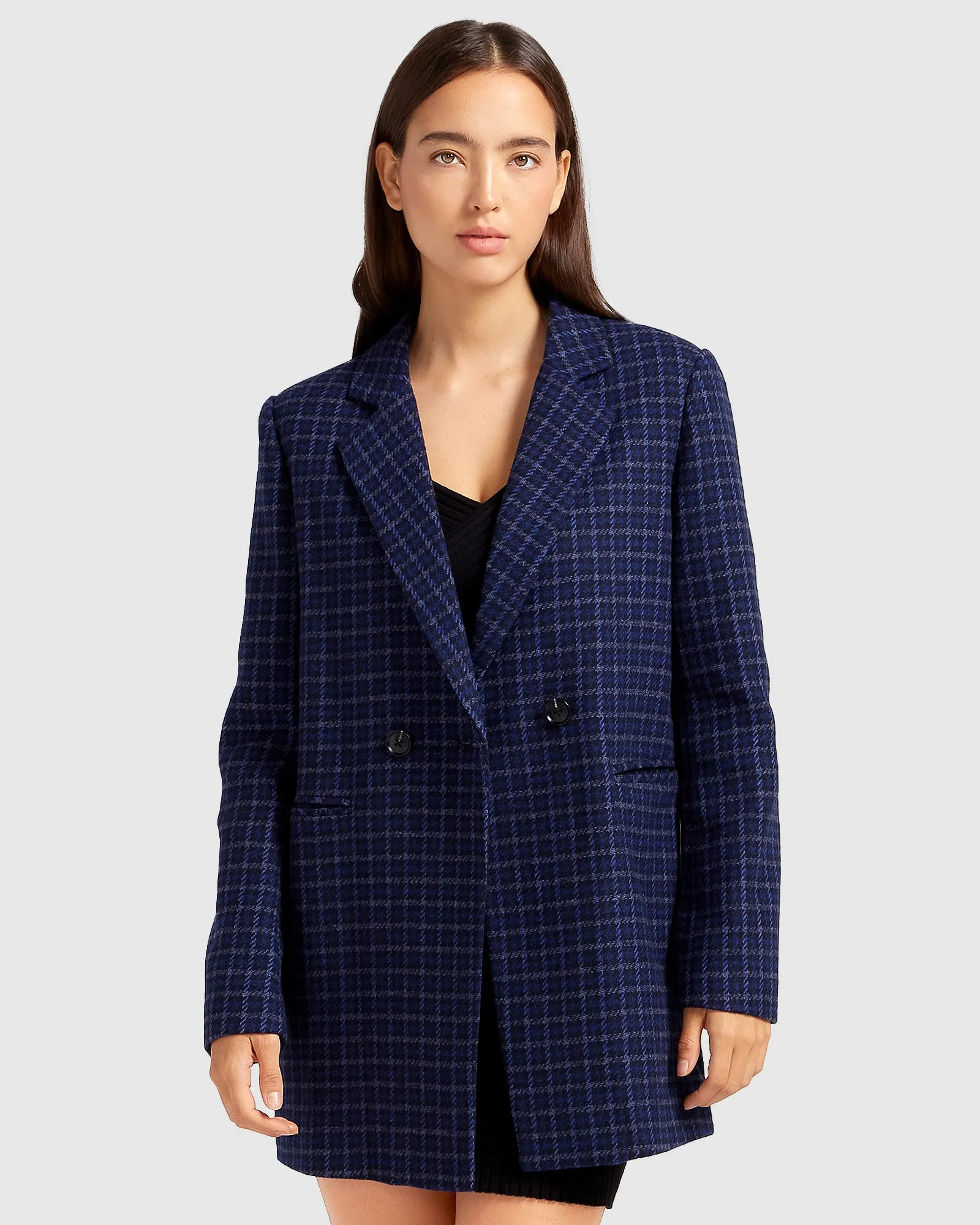 Cambridge Übergroßer Wollblazer - Blau