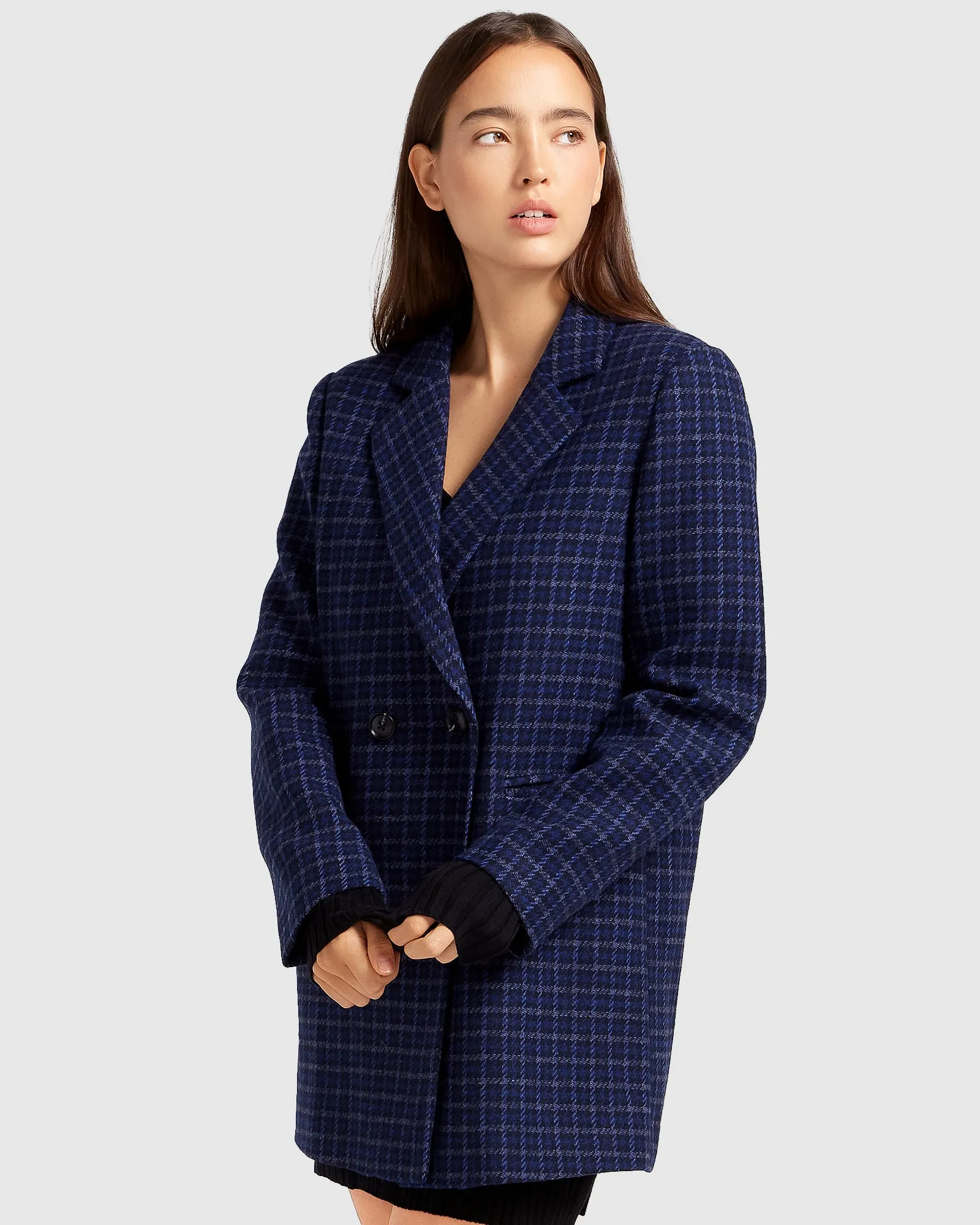Cambridge Übergroßer Wollblazer - Blau