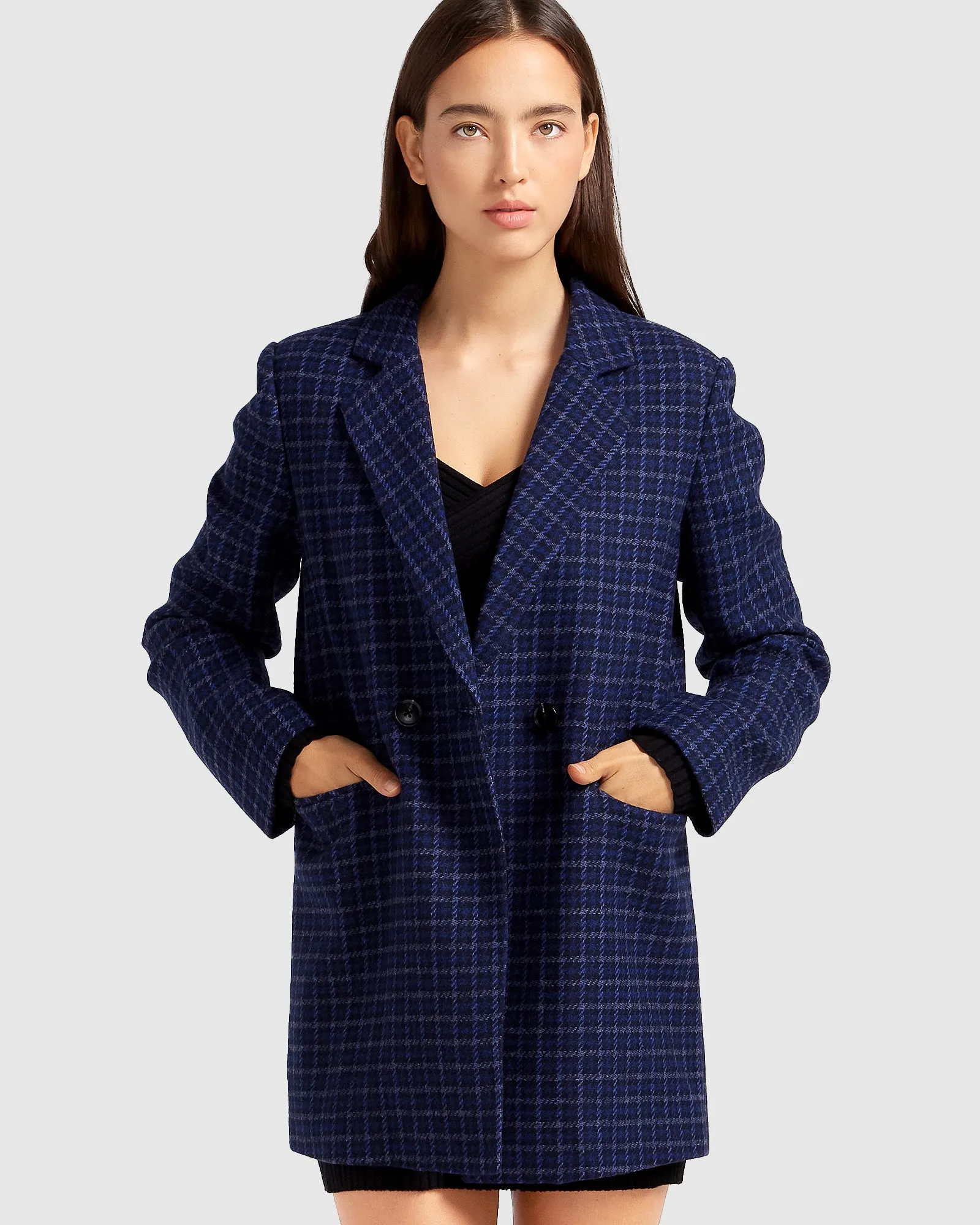 Cambridge Übergroßer Wollblazer - Blau