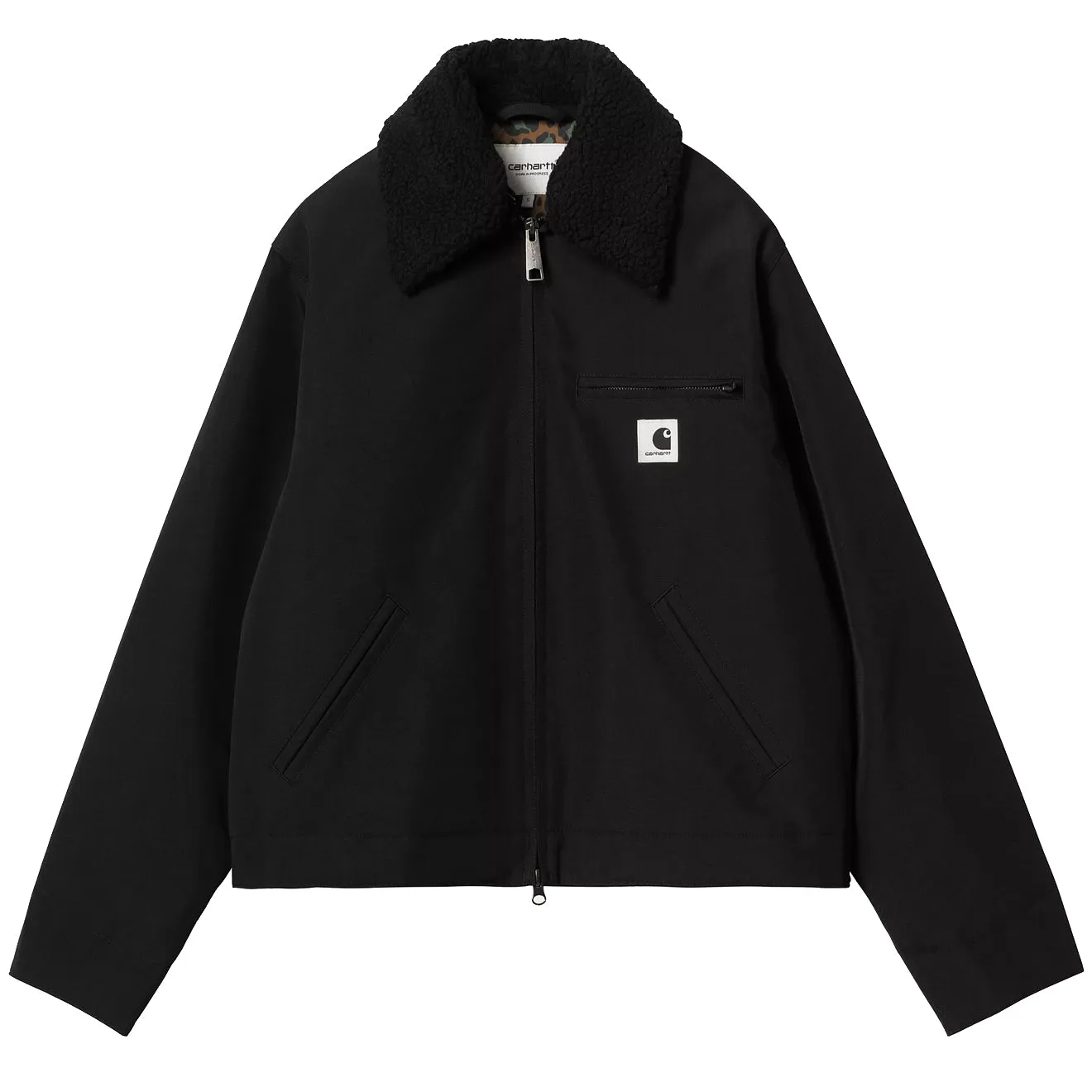Carhartt WIP Damen Newkirk Jacke Schwarz / Camo Leo Tamarind
