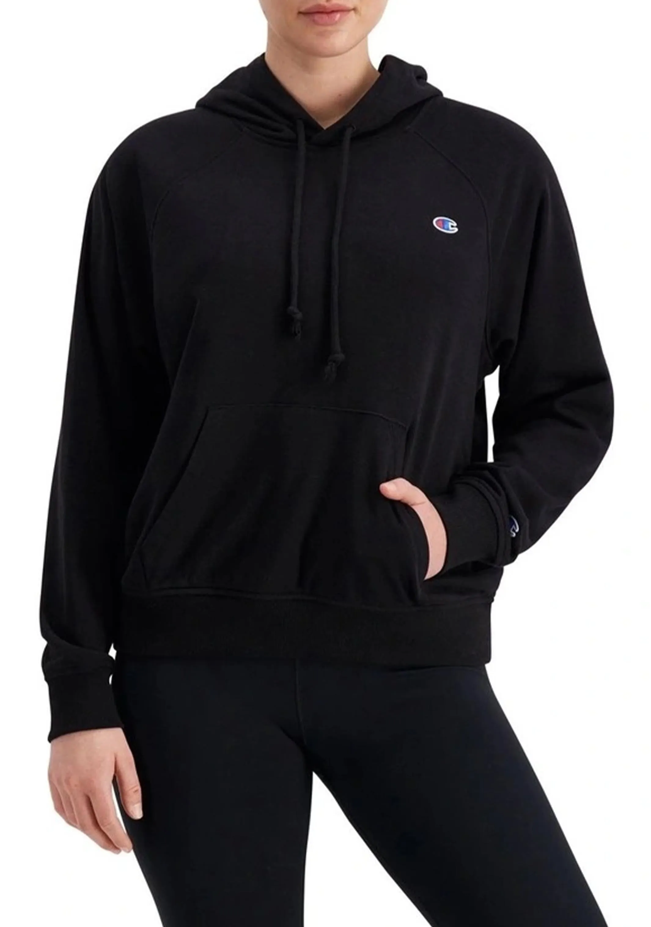 Champion Damen French Terry Kapuzenpullover <br> CT6XN Schwarz