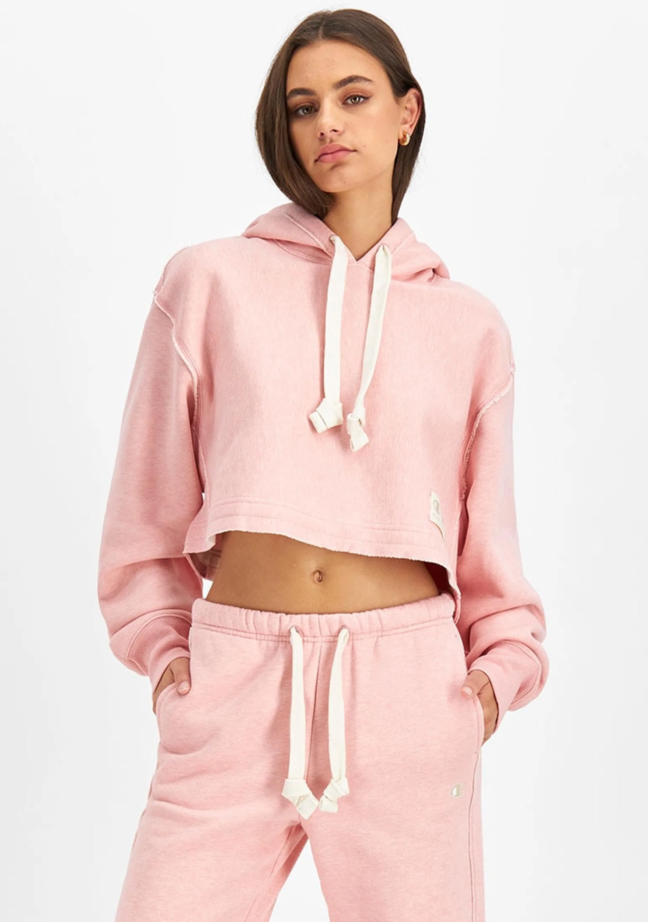Champion Damen Lifestyle Natural State Cropped Hoodie <BR> CT87A1 ASA