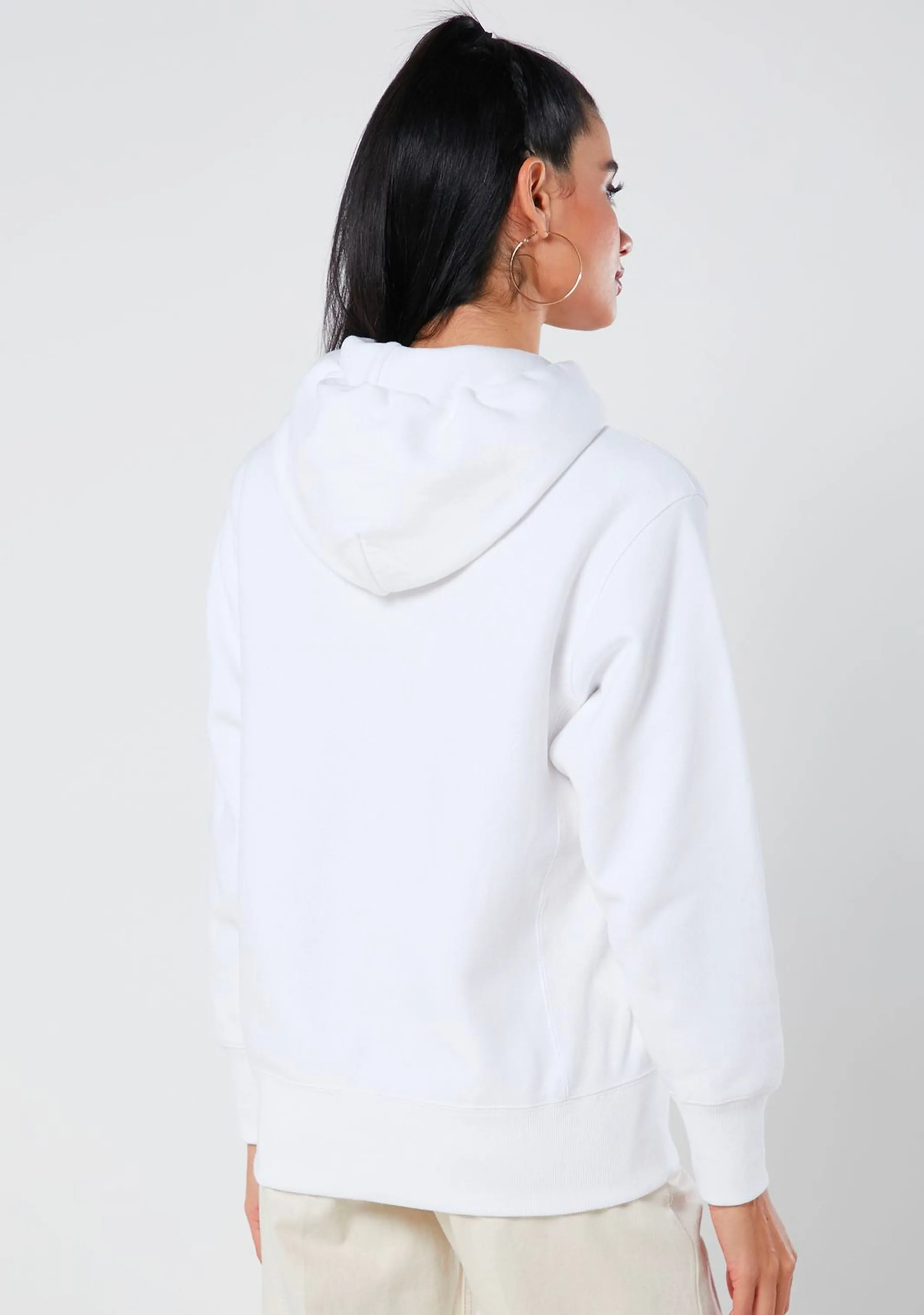 Champion Women’s Reverse Weave C Logo Regular Fit Kapuzenpullover Weiß