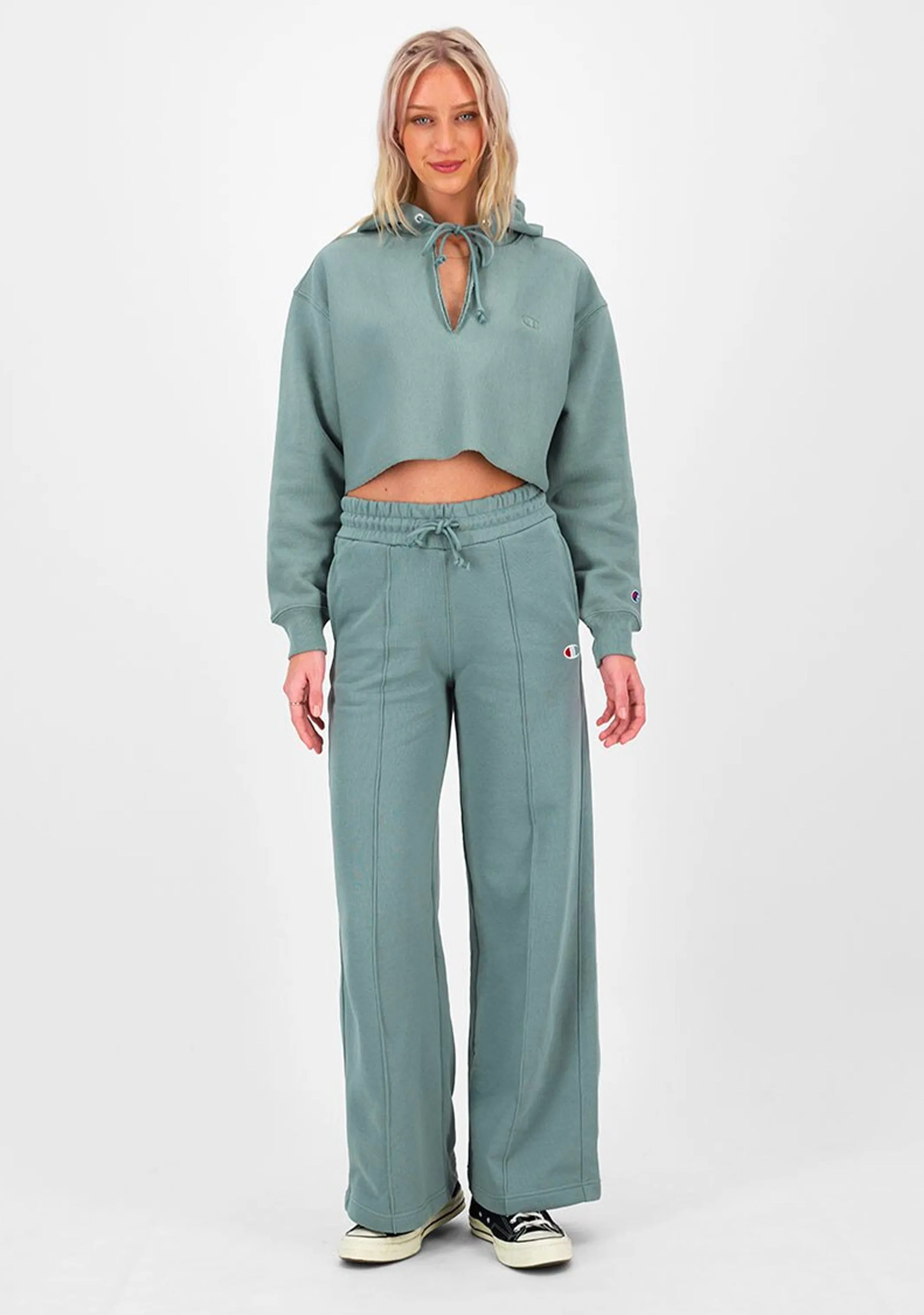 Champion Women's Reverse Weave Crop Hoodie mit gespaltenem Kragen