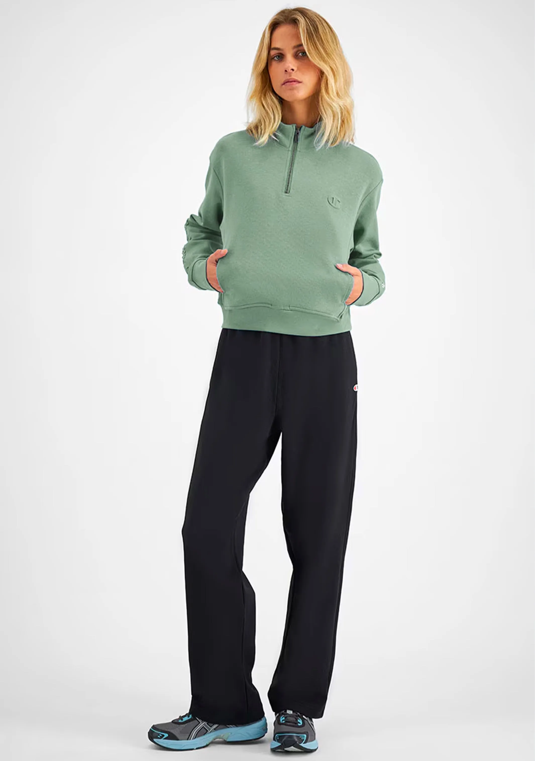 Champion Damen Rochester Tech Viertelzip-Pullover