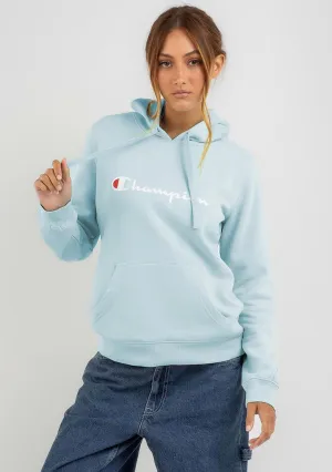 Champion Women’s Script Hoodie Ocean Glas