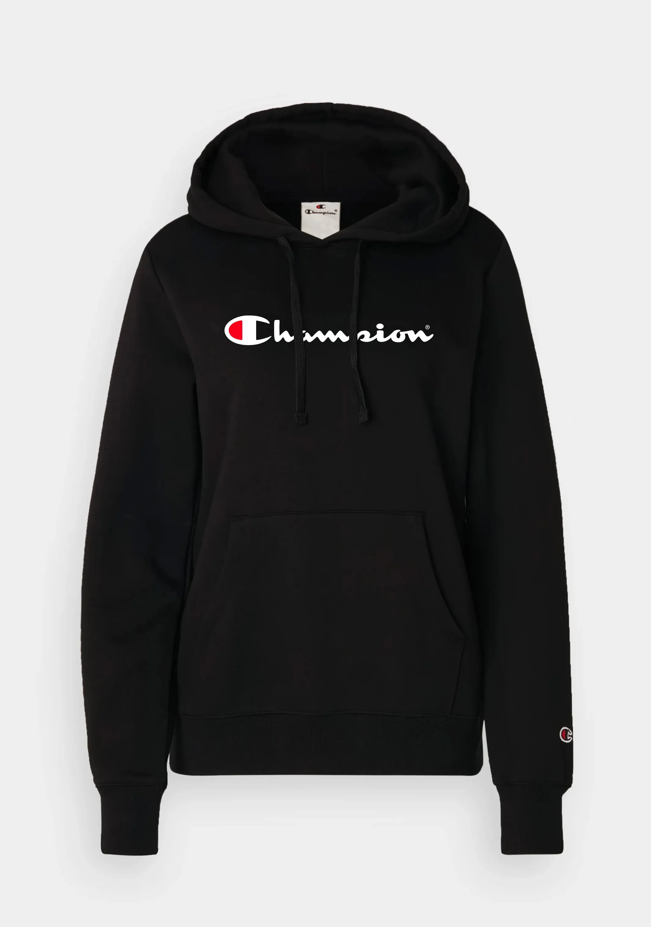 Champion Damen Script Logo Hoodie Schwarz