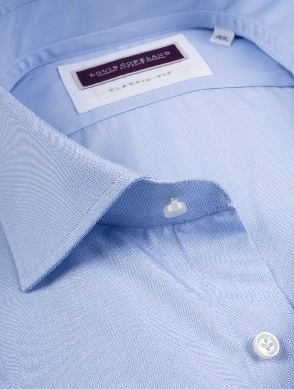 Klassisches T.Mason Einfarbiges Hemd Blau
