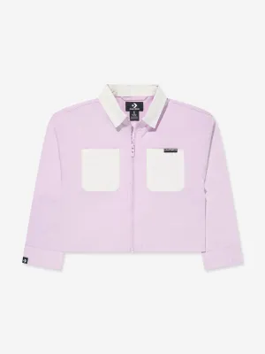 Converse Mädchen Farbblock Reißverschluss Jacke in Lila