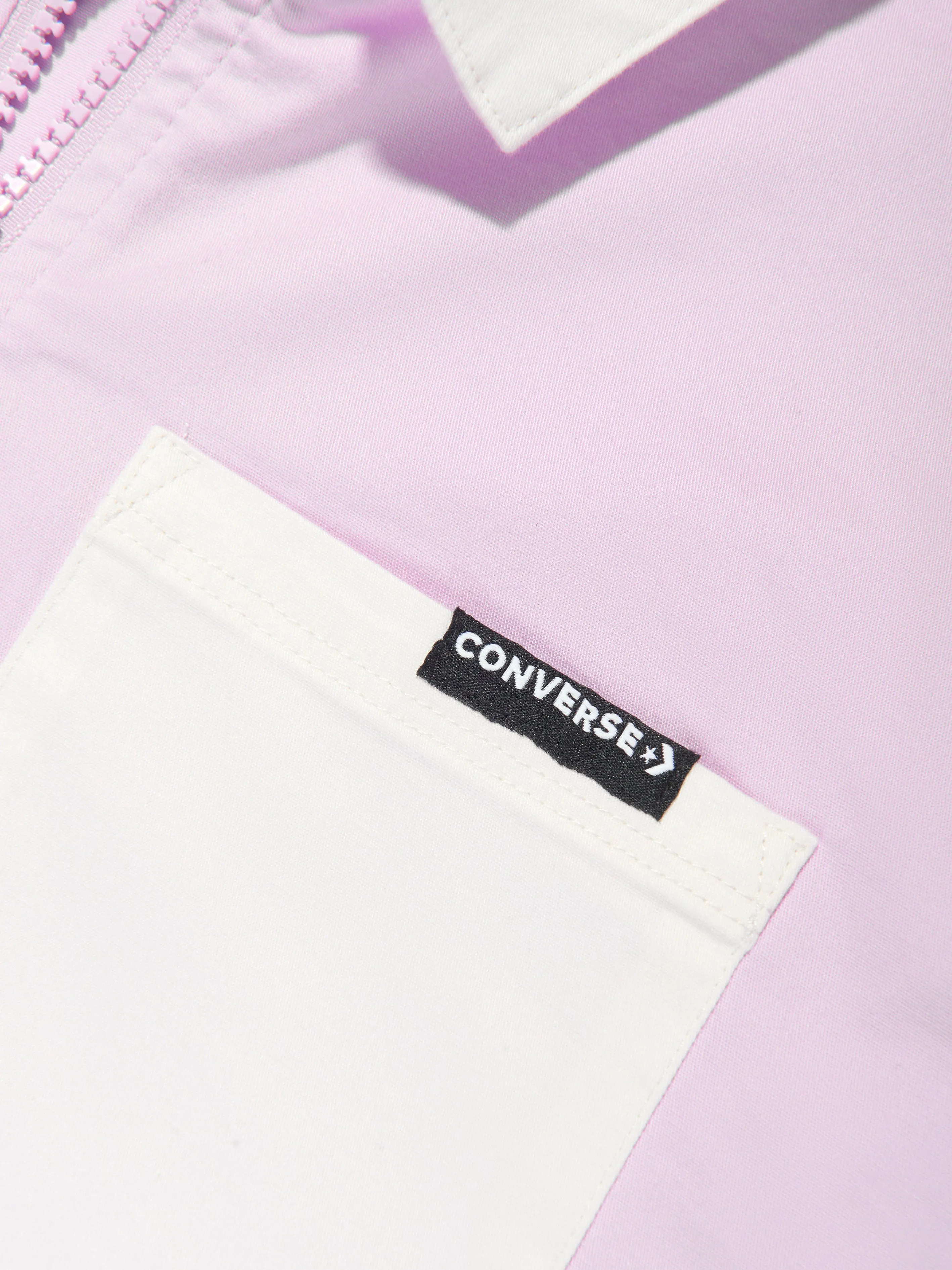 Converse Mädchen Farbblock Reißverschluss Jacke in Lila
