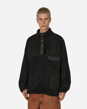 Baumwoll-Fleece-Pullover Schwarz