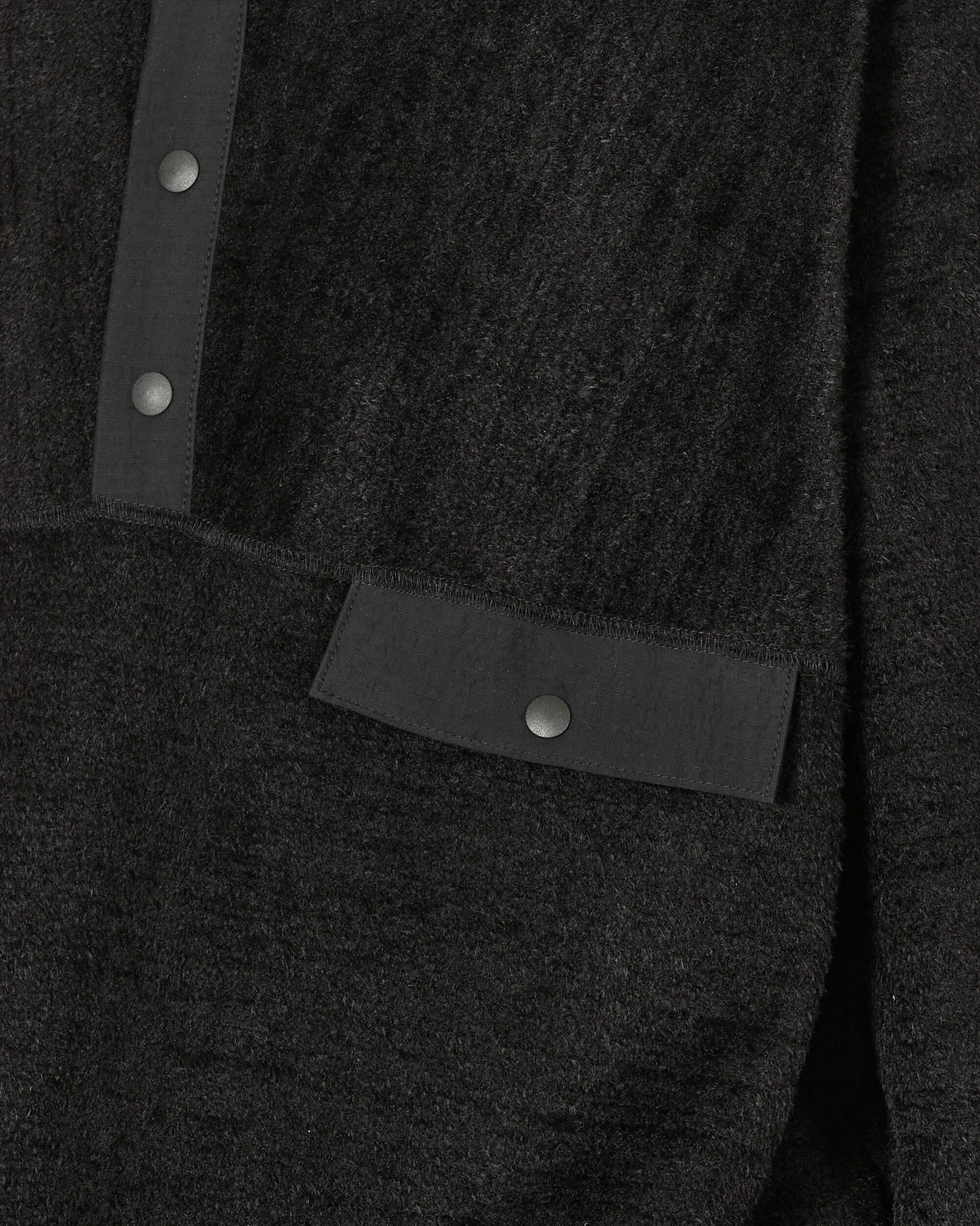 Baumwoll-Fleece-Pullover Schwarz