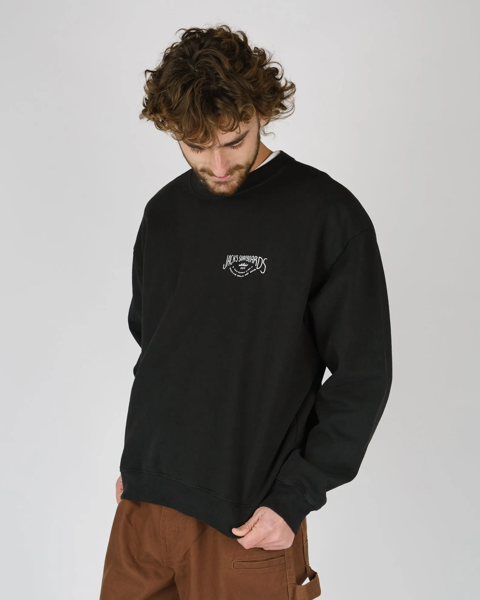 Crescent Schweres Crewneck - Schwarz