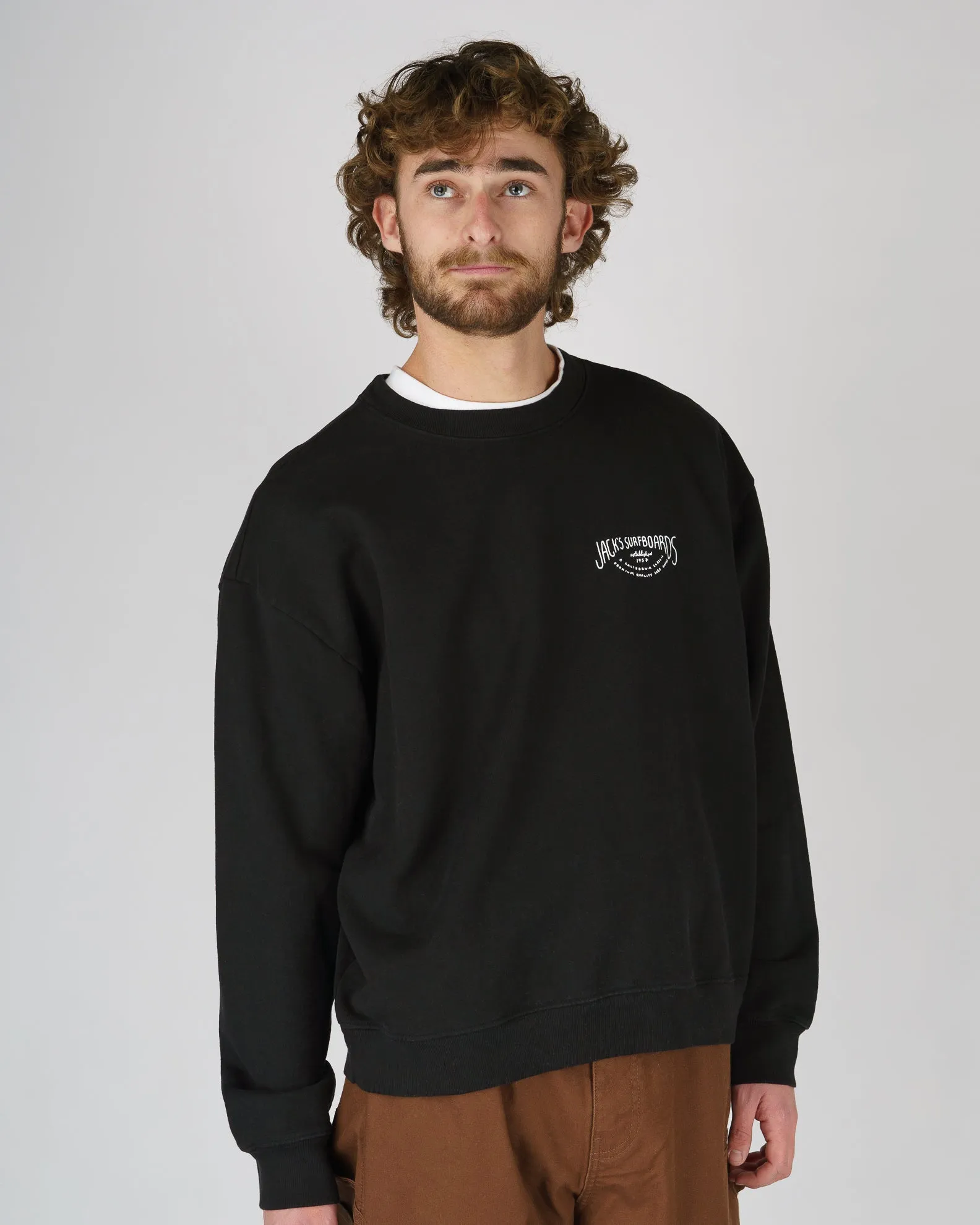 Crescent Schweres Crewneck - Schwarz