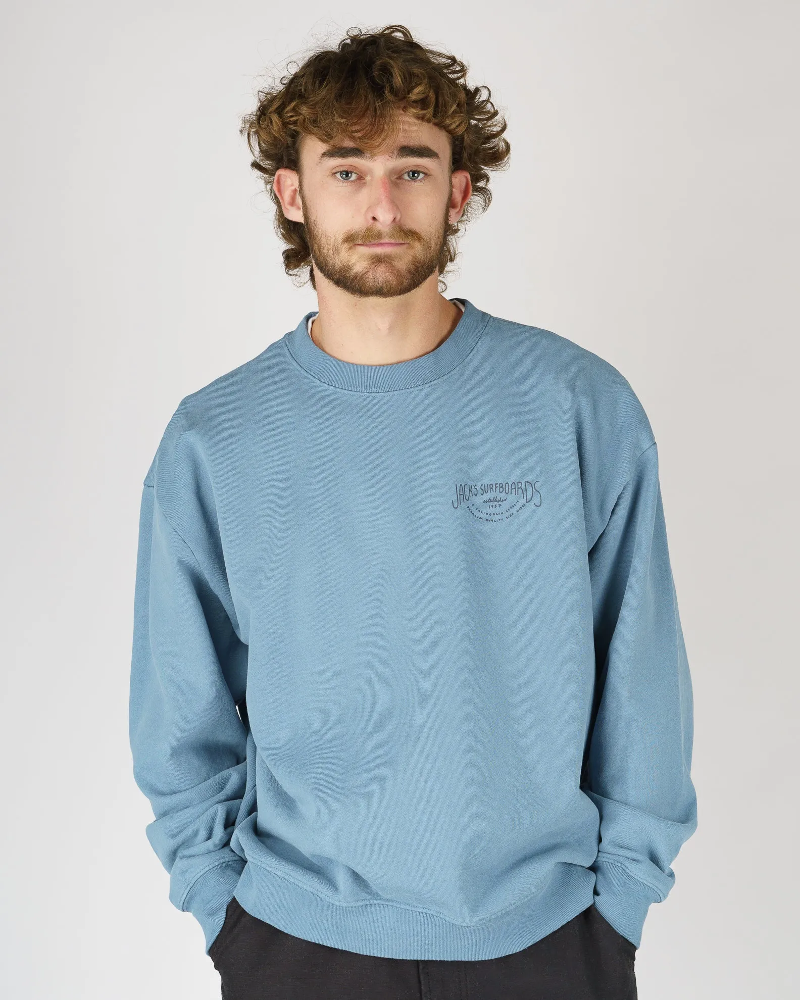 Crescent Schweres Crewneck - Blau