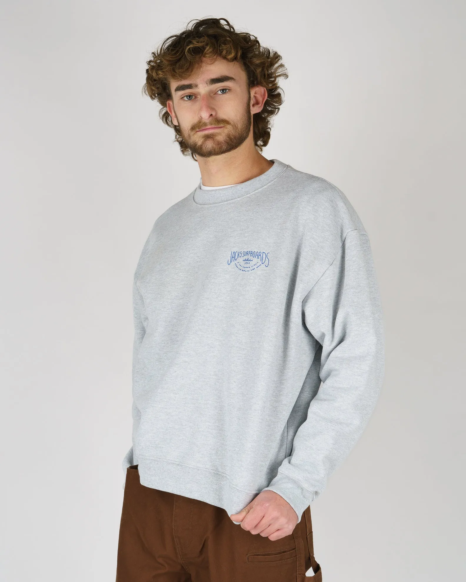 Crescent Schweres Crewneck - Grau