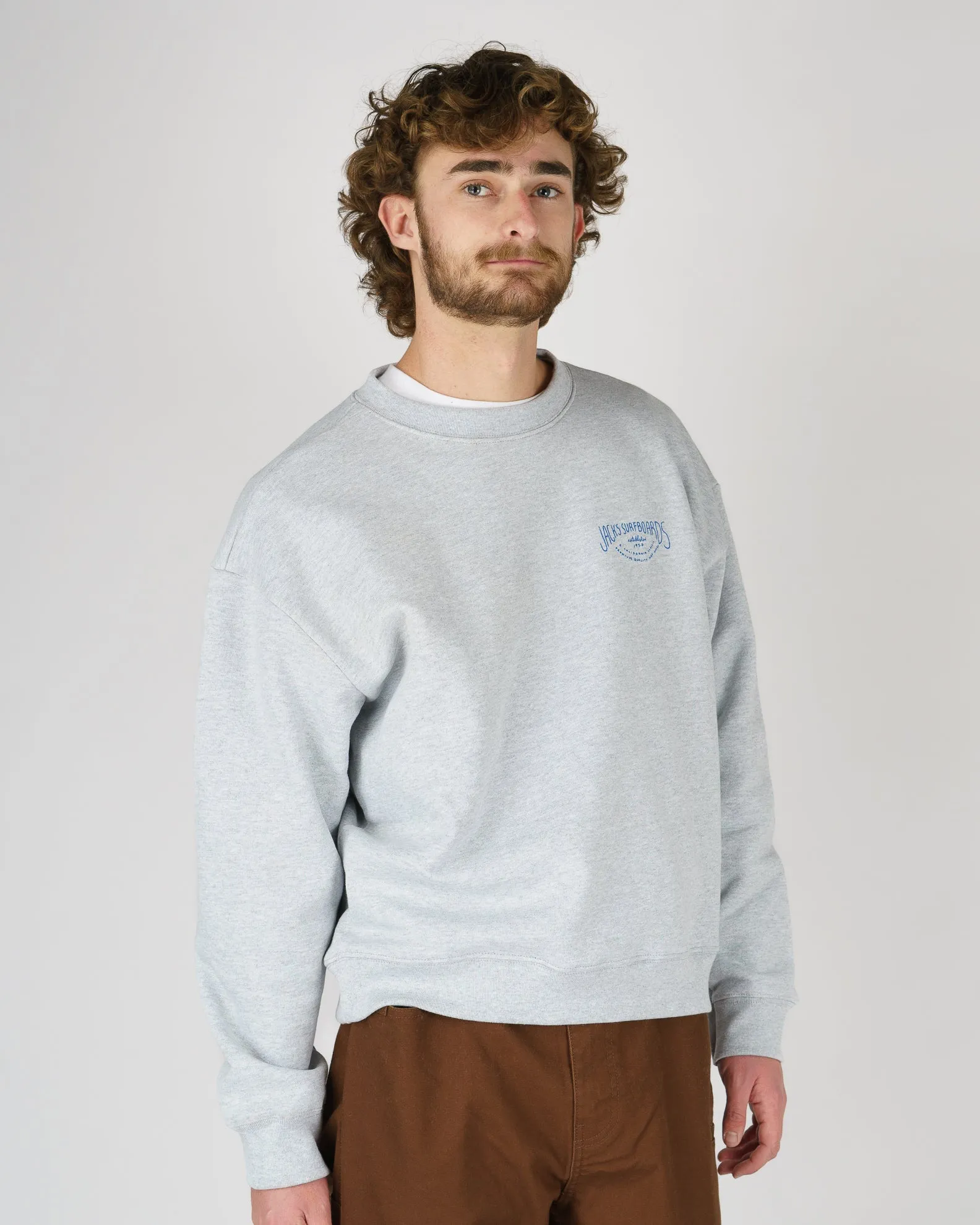 Crescent Schweres Crewneck - Grau