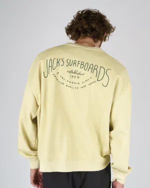 Crescent Schweres Rundhals-Shirt - Gelb