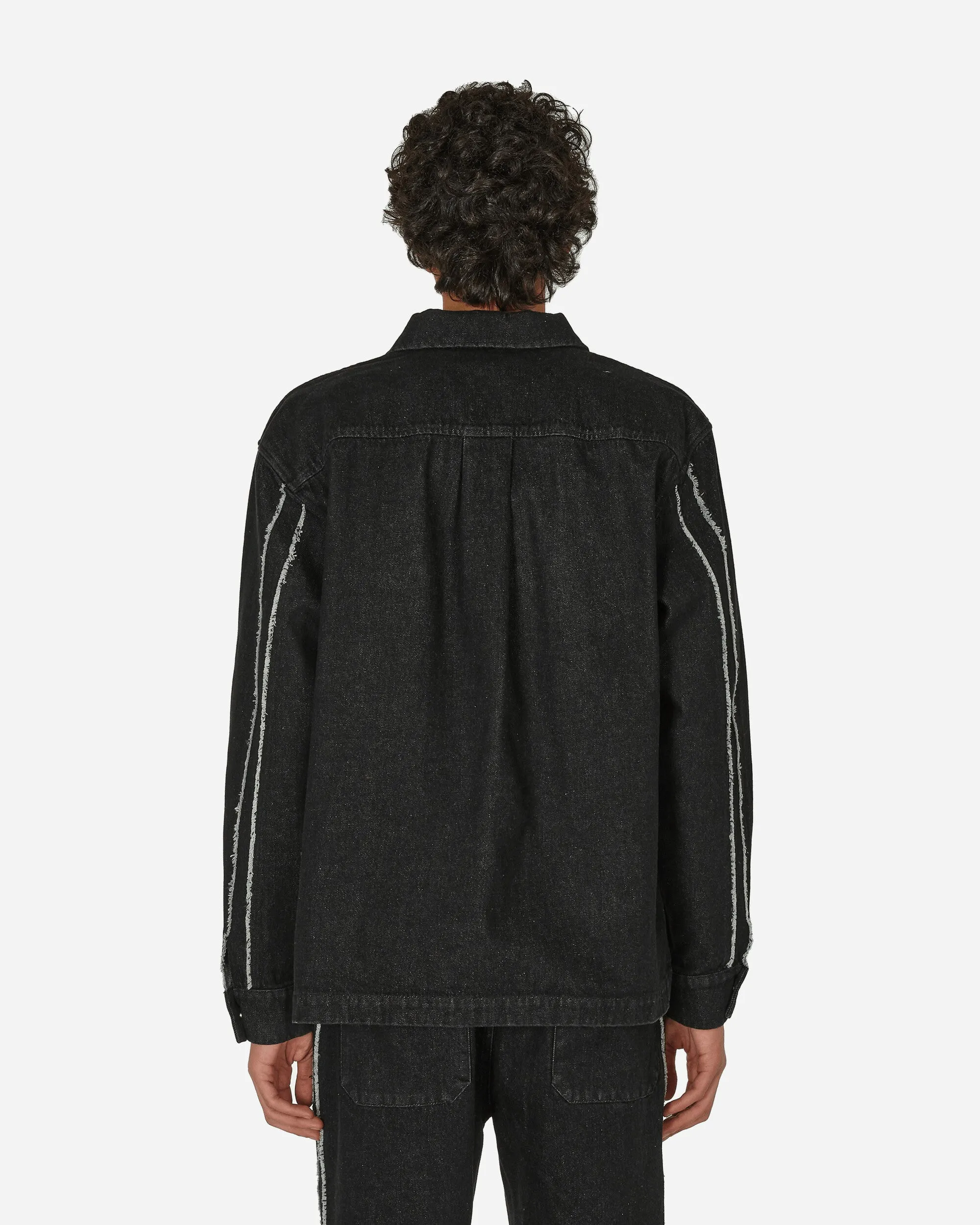 Denim Drop-Shirtjacke Schwarz