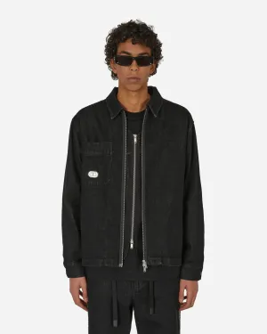 Denim Drop-Shirtjacke Schwarz
