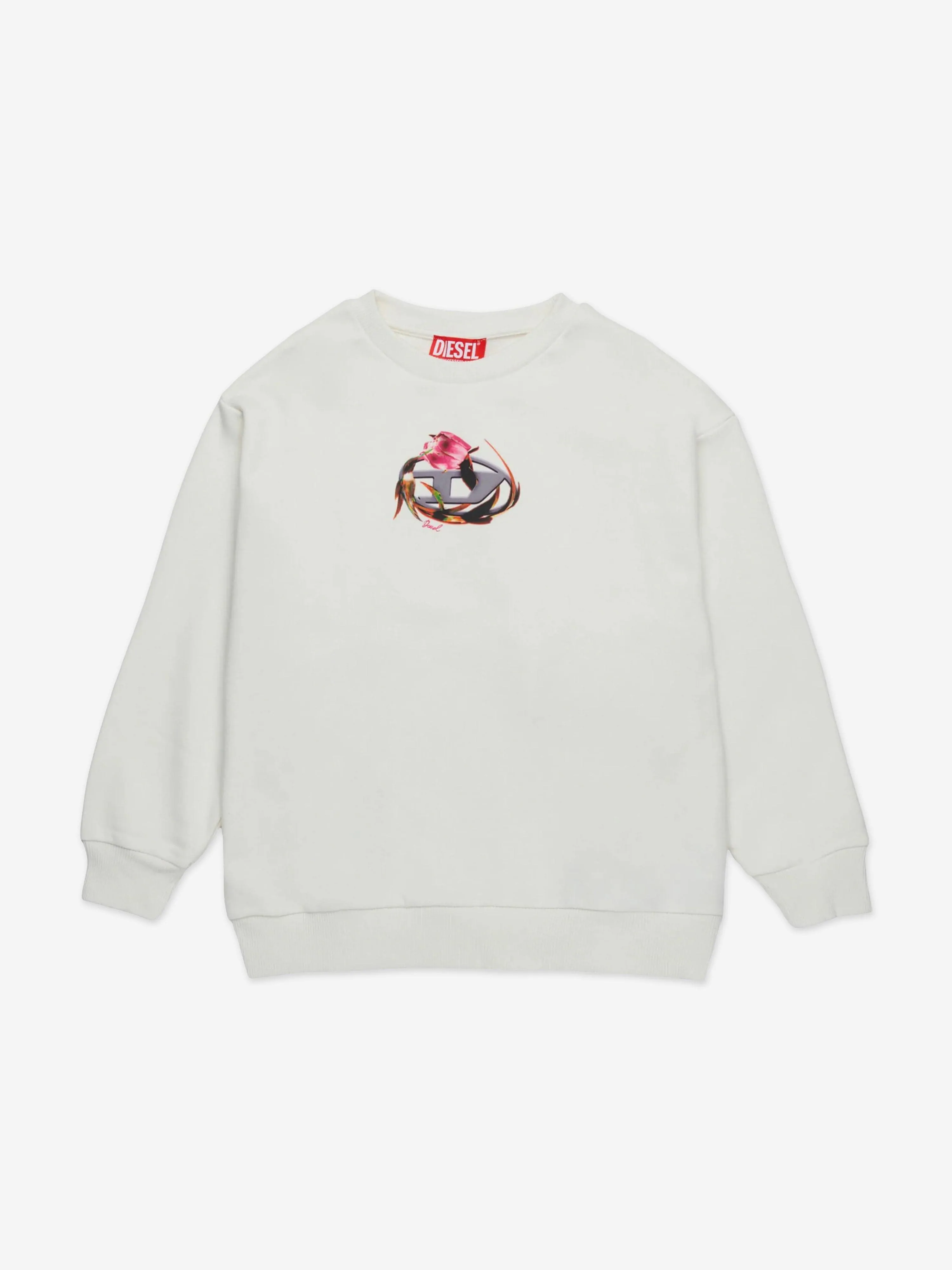 Diesel Girls Seruffix Logo Sweatshirt in Grau