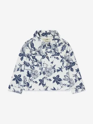 DL1961 Mädchen Blumen Manning Jacke in Weiß