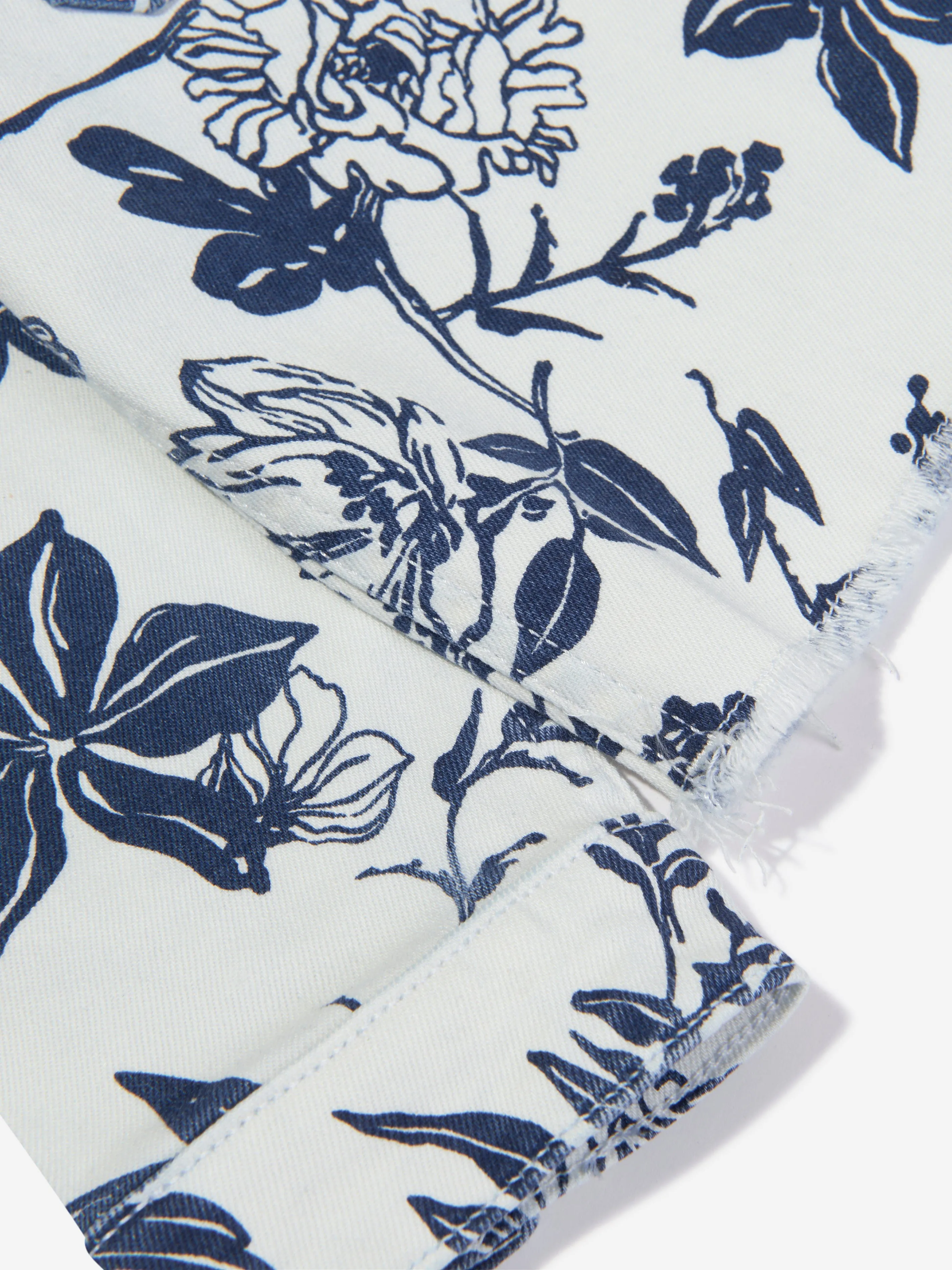 DL1961 Mädchen Blumen Manning Jacke in Weiß