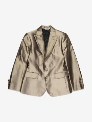 Dolce & Gabbana Jungen Seidenblazer in Gold