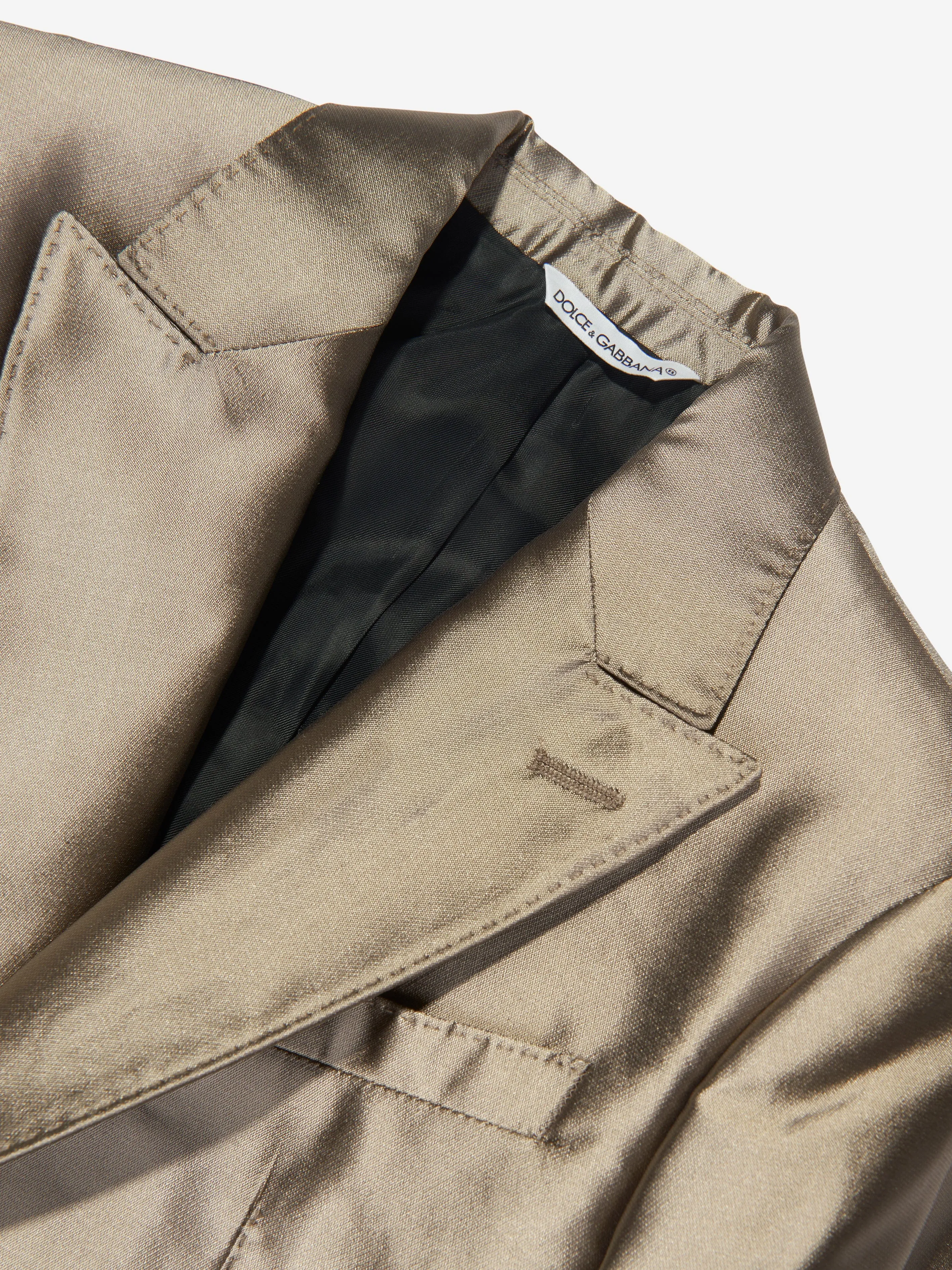 Dolce & Gabbana Jungen Seidenblazer in Gold